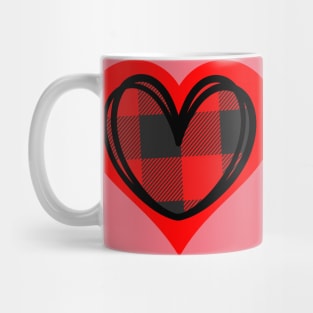 Checked Love Mug